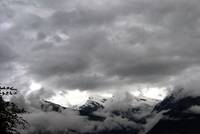 Snow clouds in the Alps in August 2007