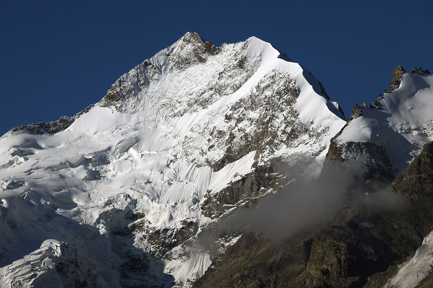 Piz Bernina - the only four-thousand-metre high mountain of the Eastern Alps Piz Bernina - the only four-thousand-metre high mountain of the Eastern Alps